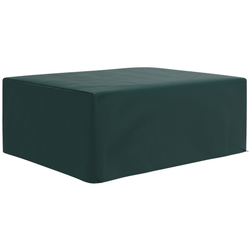 Image 1 de 9.. Outsunny Grande housse de meubles de terrasse, housse de meubles d'extérieur, protection imperméable anti-UV, vert foncé 92,5" x 74,8" P x 35,4"