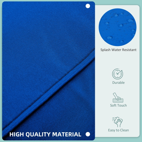 Outsunny 14Pcs Outdoor Cushion Covers, Patio Cushion Covers Replacement for Rattan Sofa Set - No Cushion Included, Navy Blue