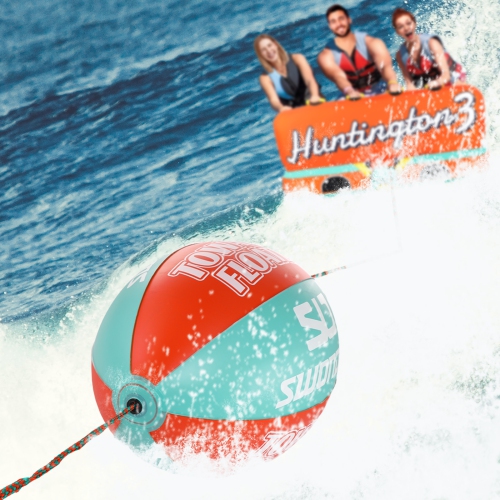 SWONDER Flotteur de tube remorquable, ballon remorquable pour sports nautiques avec corde de remorquage de 60 pieds pour tubes remorquables de 1 à 4