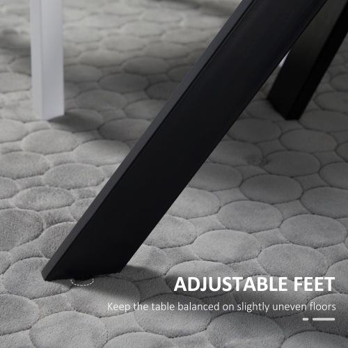 HOMCOM 29" Round Dining Table for 2-4 People, Modern Contemporary Kitchen Table with Steel Legs, Grey