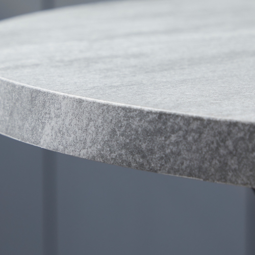 HOMCOM 29" Round Dining Table for 2-4 People, Modern Contemporary Kitchen Table with Steel Legs, Grey