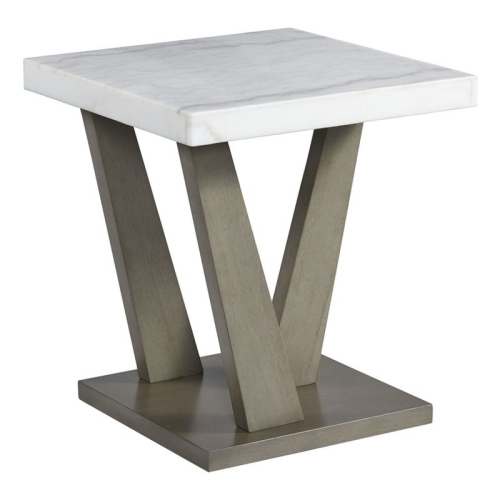 Picket House Furnishings Graham Square End Table in Gray