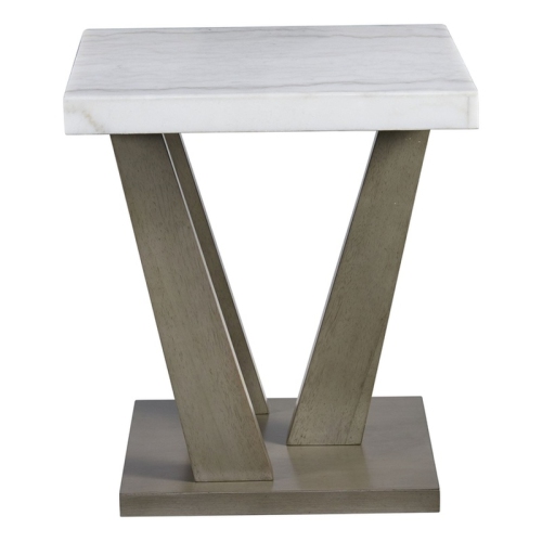 Picket House Furnishings Graham Square End Table in Gray