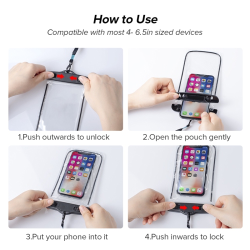 Waterproof Phone Pouch Universal Waterproof Case Dry Bag for iPhone Samsung Google Underwater Phone Protector - Purple