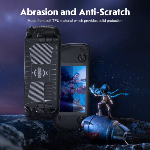 Case for Steam Deck, Protective Case for Steam Deck TPU Cover Case Compatible with Steam Deck, Shock-Absorption, Non-Slip Anti-Scratch Design Cover