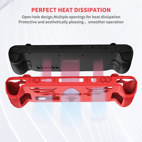 Protective Case for Steam Deck, Thickened Silicone Cover with 4 Rocker Caps, Features Thick Silicone Full Protection, Shock Absorption and Scratch