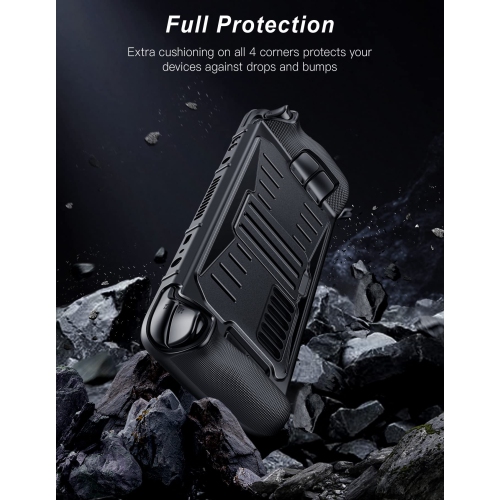 Case for Steam Deck 2021 Release, Full Body TPU+PC Protective Case Cover with Kickstand, Shockproof Non-Slip Anti-Collision Accessories Skin for