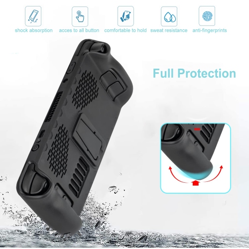 Kickstand Protective Case for Steam Deck, TPU Durable Shockproof Anti-Collision Protector for Steam Deck Cover with Stand Accessories Compatible with