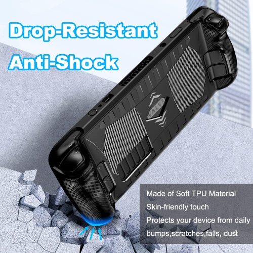 Upgraded New 2022 Protective Case for Steam Deck, TPU Soft Durable Shockproof Non-Slip Anti-Collision Protector for Steam Deck Cover Accessories