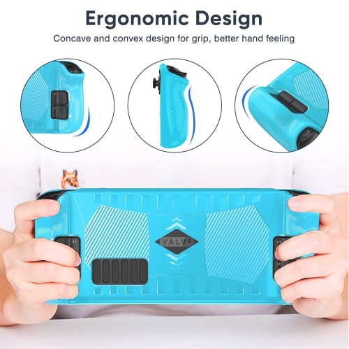 Steam Deck Case Stream Deck Case with Anti-Slip Particles, Compatible with Steam Deck Cover, Anti-Skid Anti-Collision Anti-Scratch Anti-Scratch