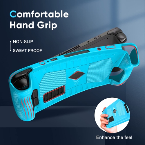 Steam Deck Case Stream Deck Case with Anti-Slip Particles, Compatible with Steam Deck Cover, Anti-Skid Anti-Collision Anti-Scratch Anti-Scratch