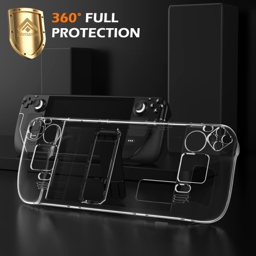 Kickstand Protective Case for Steam Deck, Cover Protector with Stand Base, Full Protective Cover Case Compatible with Vavle Steam Deck Accessories,