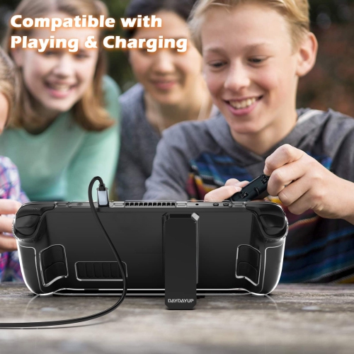 Kickstand Protective Case for Steam Deck, Cover Protector with Stand Base, Full Protective Cover Case Compatible with Vavle Steam Deck Accessories,