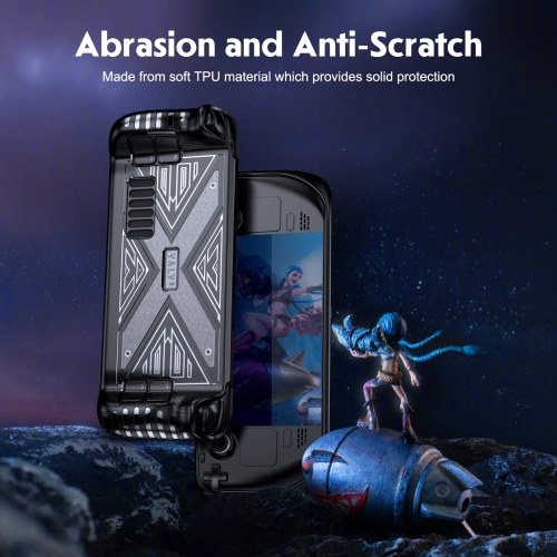 Étui pour Steam Deck, Étui protecteur en TPUR compatible avec Steam Deck, absorption des chocs, protection antidérapante et antirayure, accessoires