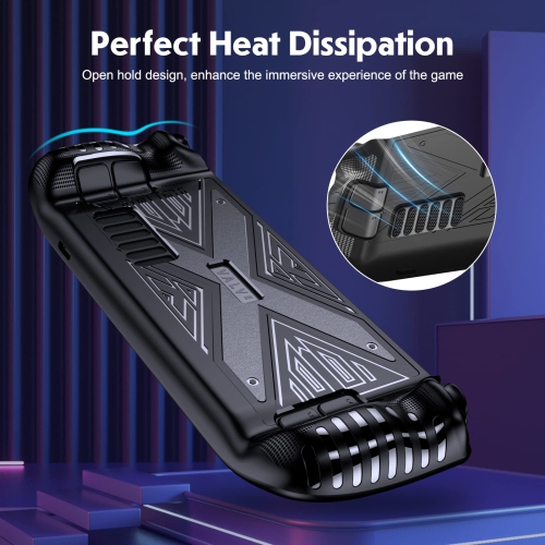 Étui pour Steam Deck, Étui protecteur en TPUR compatible avec Steam Deck, absorption des chocs, protection antidérapante et antirayure, accessoires