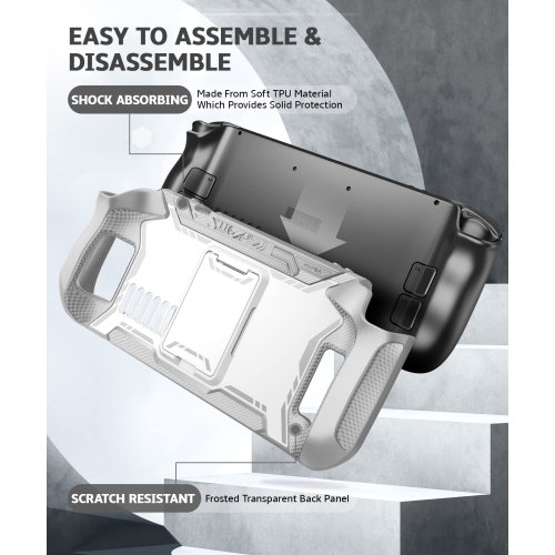 Blade Series Case for Steam Deck 2022 with Kickstand, TPU Grip Shock Protective Cover Accessories, Heat Dissipation Friendly, Anti-Slip &