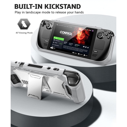 Blade Series Case for Steam Deck 2022 with Kickstand, TPU Grip Shock Protective Cover Accessories, Heat Dissipation Friendly, Anti-Slip &