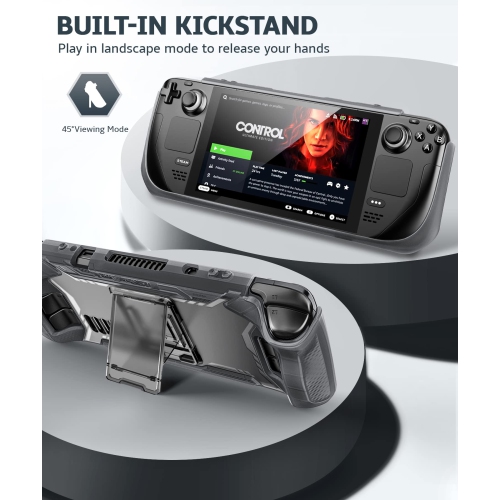 Étui de la série Blade pour Steam Deck 2022 avec béquille, accessoires de protection antichoc en TPUR, protection contre la chaleur, antidérapant et