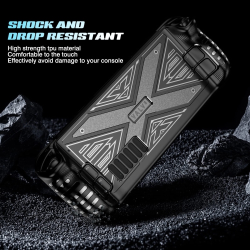 X texture Étui de protection Steam Deck Étui souple en TPUR antichoc coque antirayure Cool Skin durable ergonomique prise antidérapante - X noir givré
