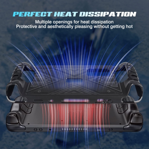 X texture Étui de protection Steam Deck Étui souple en TPUR antichoc coque antirayure Cool Skin durable ergonomique prise antidérapante - X noir givré