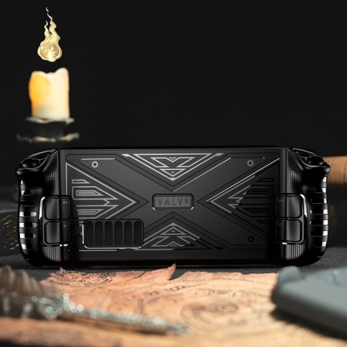 X texture Étui de protection Steam Deck Étui souple en TPUR antichoc coque antirayure Cool Skin durable ergonomique prise antidérapante - X noir givré