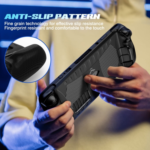 Steam Deck TPU Protective Case Shockproof Shell Soft Non-Slip Cover Durable Full Protection Scratch Resistant Anti Fingerprint Skin with Ergonomics