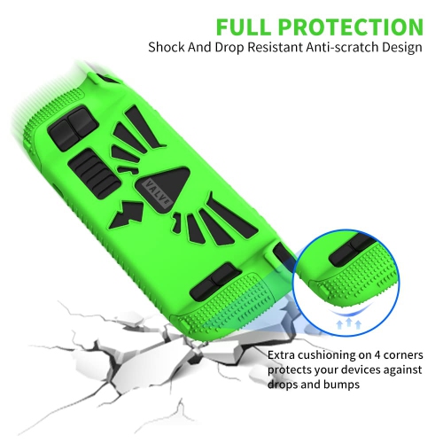 Protective Case for Steam Deck, Thickened Silicone Cover with 4 Rocker Caps, Features Thick Silicone Full Protection, Shock Absorption and Scratch