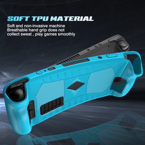 Steam Deck TPU Protective Case Shockproof Shell Soft Non-Slip Cover Durable Full Protection Scratch Resistant Anti Fingerprint Skin with Ergonomics