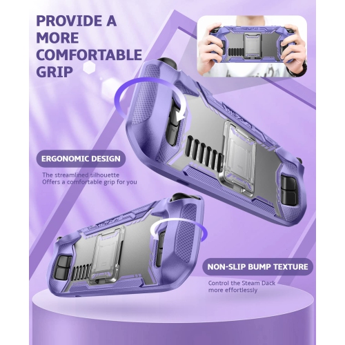 Étui de la série Blade pour Steam Deck 2022 avec béquille, accessoires de protection antichoc en TPUR, protecteur anti-chaleur, antidérapant et