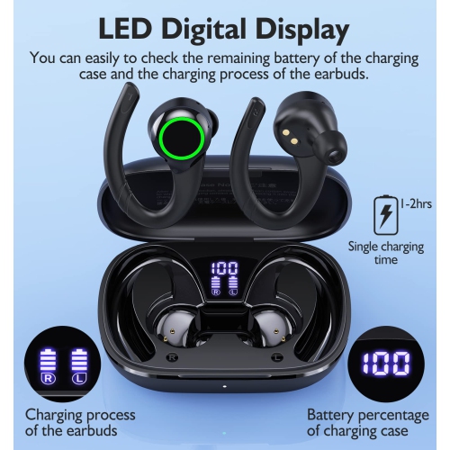 Wireless Earbuds Bluetooth V5.2 Earbuds Built-in 4 Mic Bluetooth Headphones in-Ear Stereo Wireless Earphones 64H Total Playtime with Charging Case