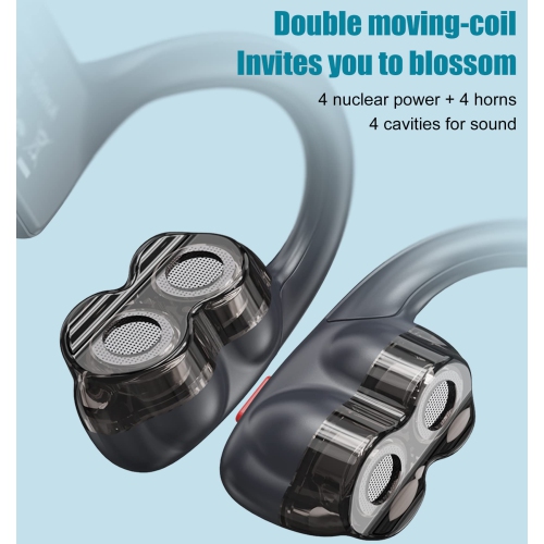 Air Conduction Headphones, Open Ear Wireless Bluetooth 5.3 Earphones with Mic, IPX6 Waterproof Sweatproof Lightweight Sports Headset for Running,