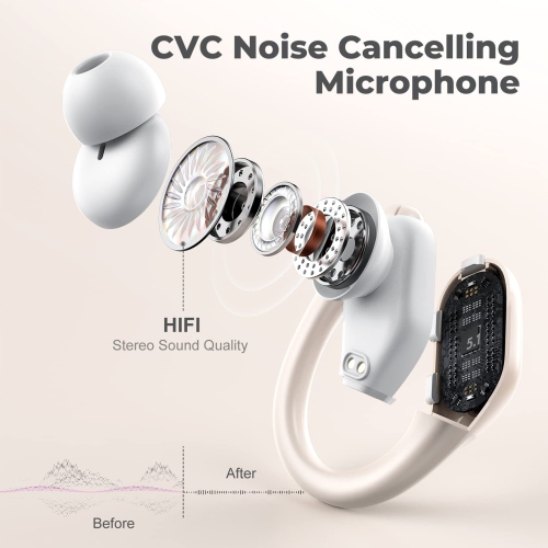 Wireless Earbuds Bluetooth 5.3 Earbuds, 75H Playtime IPX7 Waterproof Headphones Ture Wireless Bluetooth Earbuds with LED Digital Display Mic Earphone