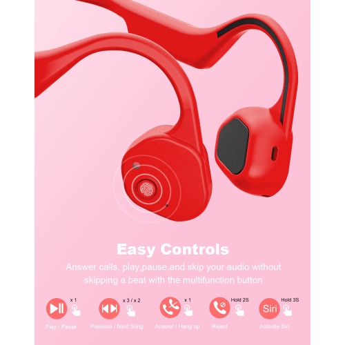 Open-Ear Headphones, Air Conduction Wireless Earphones, Sweat Resistant Sport Bluetooth Earphones for Workouts and Running -Doesn't Hurt Your