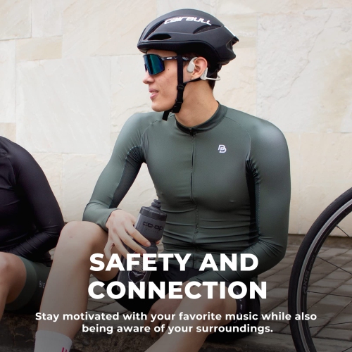 Open Ear Headphones Bluetooth 5.2, Air Conduction Headphones, Wireless Headphones with Microphone, Sweat Resistant Sports Headphones, Air Conduction