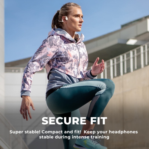 Open Ear Headphones Bluetooth 5.2, Air Conduction Headphones, Wireless Headphones with Microphone, Sweat Resistant Sports Headphones, Air Conduction