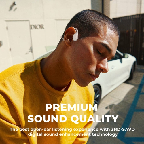 Open Ear Headphones Bluetooth 5.2, Air Conduction Headphones, Wireless Headphones with Microphone, Sweat Resistant Sports Headphones, Air Conduction