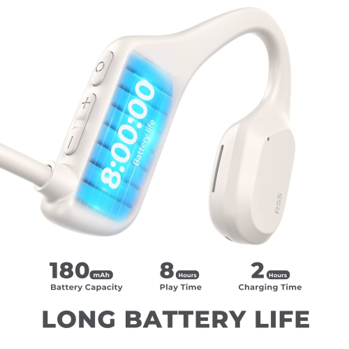 Open Ear Headphones Bluetooth 5.2, Air Conduction Headphones, Wireless Headphones with Microphone, Sweat Resistant Sports Headphones, Air Conduction