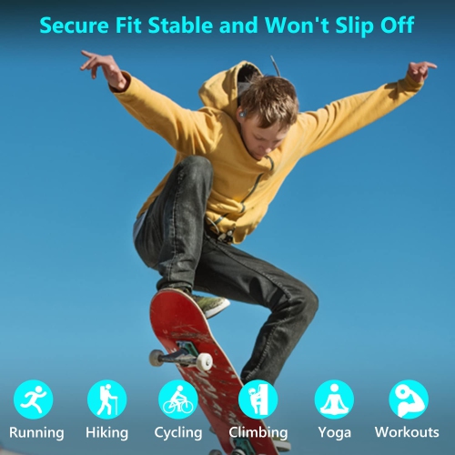 Open Ear Headphones, 2023 Upgraded Air Conduction Bluetooth Headset with Built-in Microphones, 10 Hrs Playtime, Waterproof Wireless Earphones for