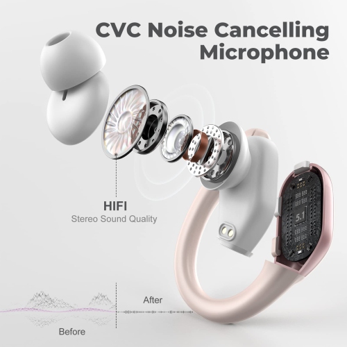 Wireless Earbuds, 75Hrs Playtime Bluetooth 5.1 Headphones, True Wireless Earphones with Digital Display & CVC 8.0 Noise Cancelling, Waterproof