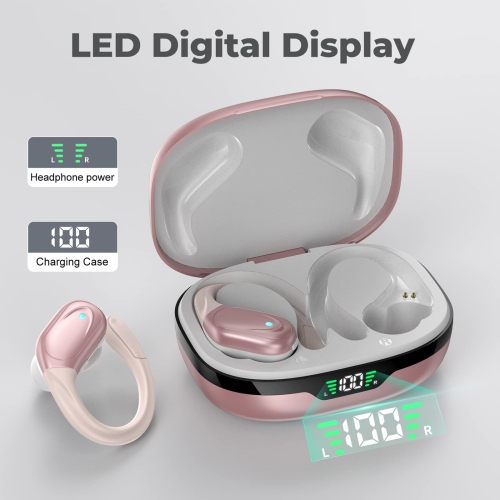 Wireless Earbuds, 75Hrs Playtime Bluetooth 5.1 Headphones, True Wireless Earphones with Digital Display & CVC 8.0 Noise Cancelling, Waterproof