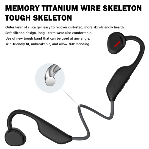 Open Ear Air Conduction Headphones, Wireless Earphones Bluetooth 5.3 Headset, Up to 10+ Hours Playtime Sports Headphones for