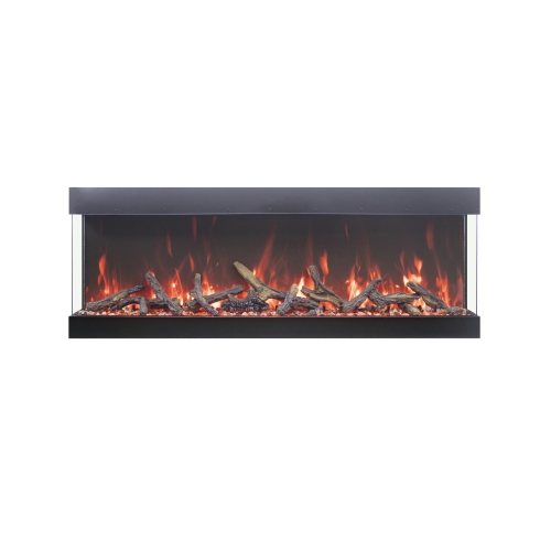 TruView Bespoke 85" Electric Fireplace comes with 3 different Fireglass and the choice of a Design media kit.