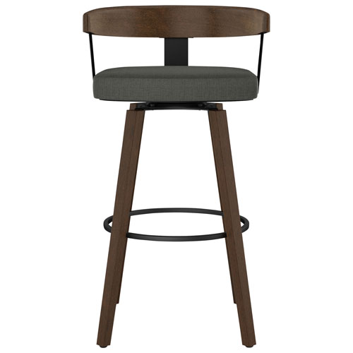 Tabouret de bar contemporain à hauteur de comptoir Cohen - Anthracite/Brun