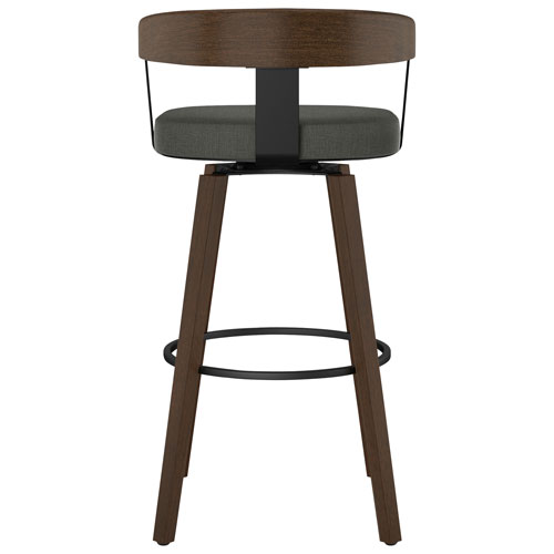 Tabouret de bar contemporain à hauteur de comptoir Cohen - Anthracite/Brun