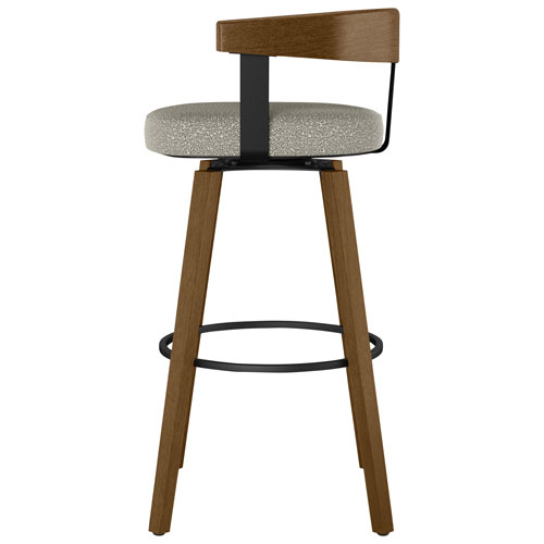 Cohen Contemporary Counter Height Barstool - Beige Grey Bouclé/Light Brown