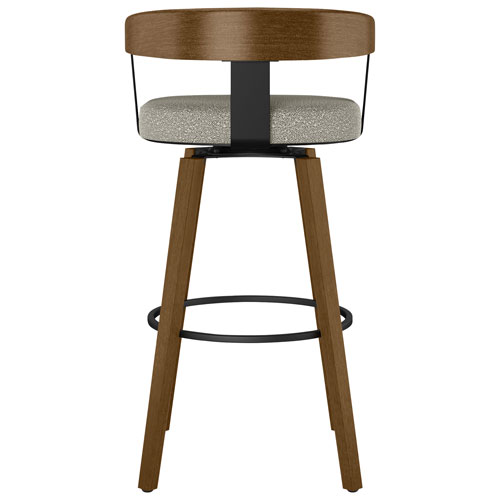 Cohen Contemporary Counter Height Barstool - Beige Grey Bouclé/Light Brown