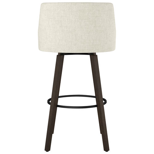 Ramon Traditional Counter Height Barstool - Beige/Dark Grey Brown