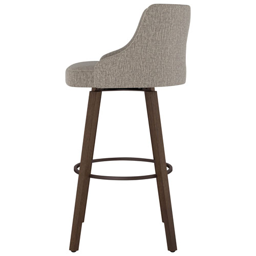 Ramon Traditional Bar Height Barstool - Beige Brown Woven/Brown