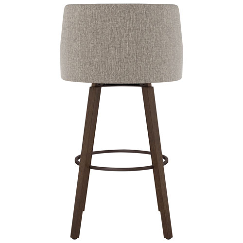 Ramon Traditional Bar Height Barstool - Beige Brown Woven/Brown