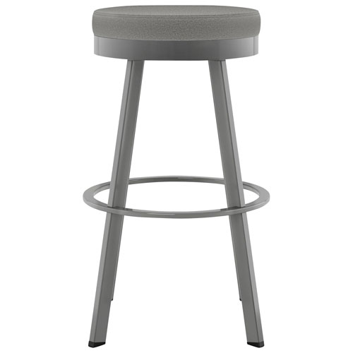 Swice Modern Polyester Counter Height Barstool - Grey/Metallic Grey